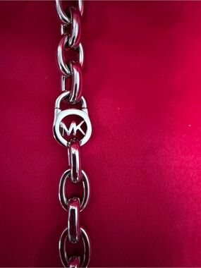 Michael Kors Silver Link Bracelet with MK Logo